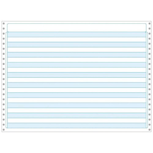Computer paper blue bar printing