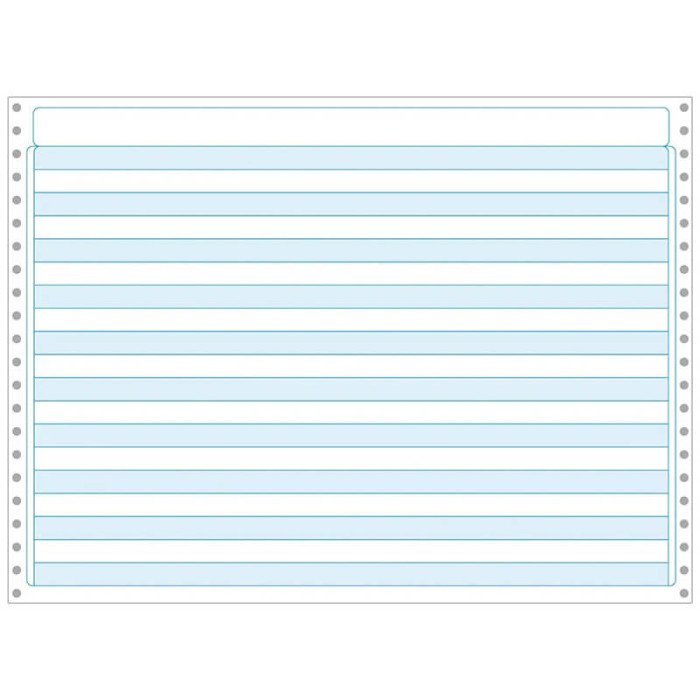 Computer paper blue bar printing